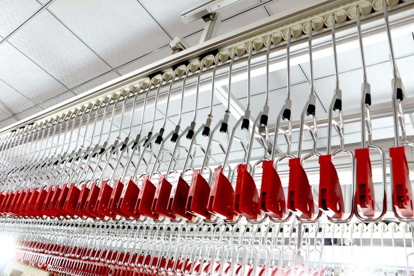 CleverMax hanger system on a apparel production line